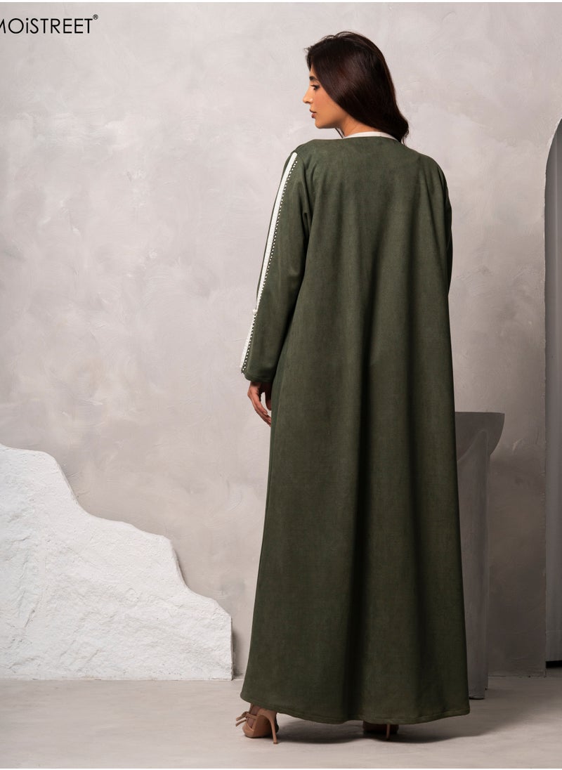 MOiSTREET Handmade Suede Chamois Abaya