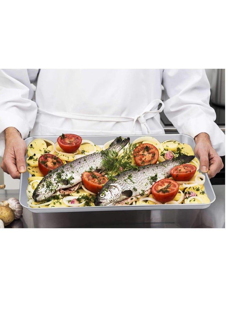 TeamFar Baking Sheet, 17.6’’ x 13’’ x 1’’ Stainless Steel Large Cookie Sheet Half Baking Pans, Non-toxic & Healthy, Easy Clean & Dishwasher Safe, Heavy Duty & Sturdy- Set of 2