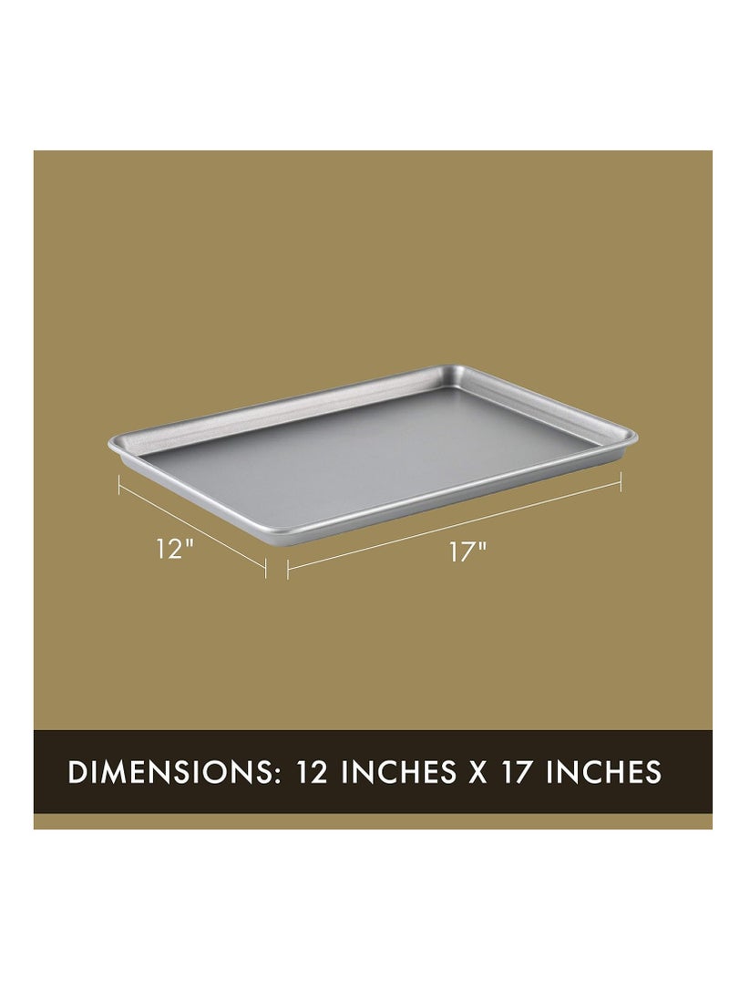 Calphalon Premium Nonstick Baking Pans Set of 2, 12 x 17 inch, Silverware, Heavy Gauge Steel Core