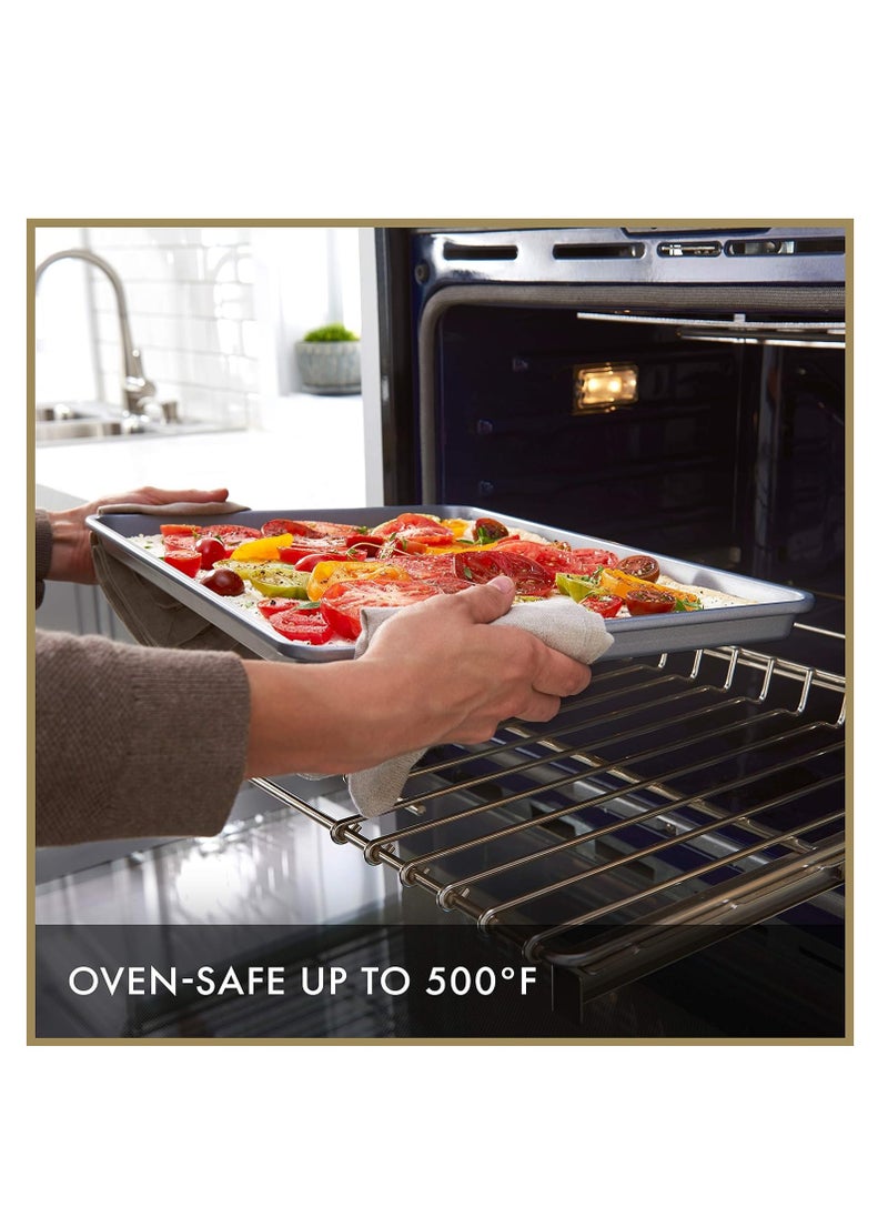 Calphalon Premium Nonstick Baking Pans Set of 2, 12 x 17 inch, Silverware, Heavy Gauge Steel Core