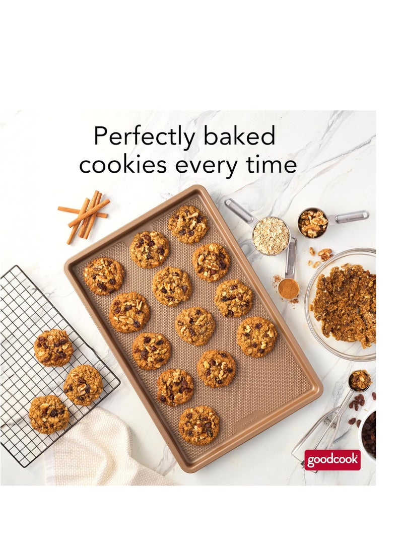 GoodCook BestBake Nonstick Textured Carbon Steel Cookie Sheet, 11