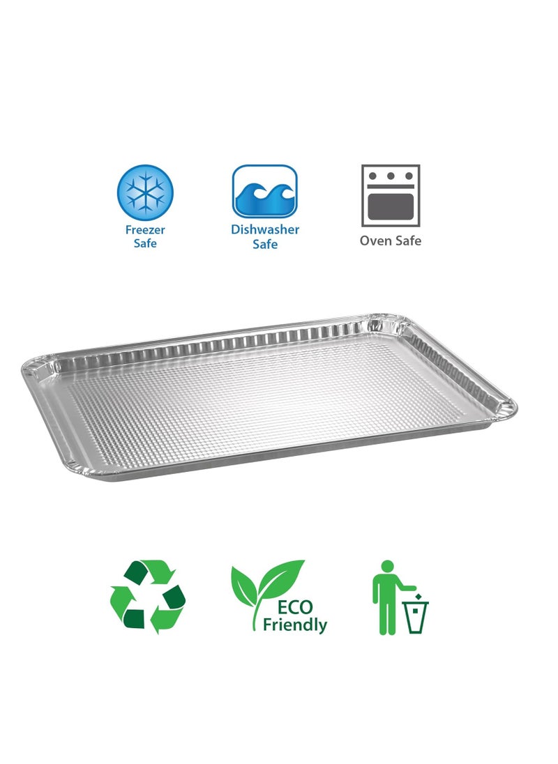 Aluminum Pans Half Size Textured Cookie Sheet 15 Count Durable Nonstick Baking Sheets 15.87