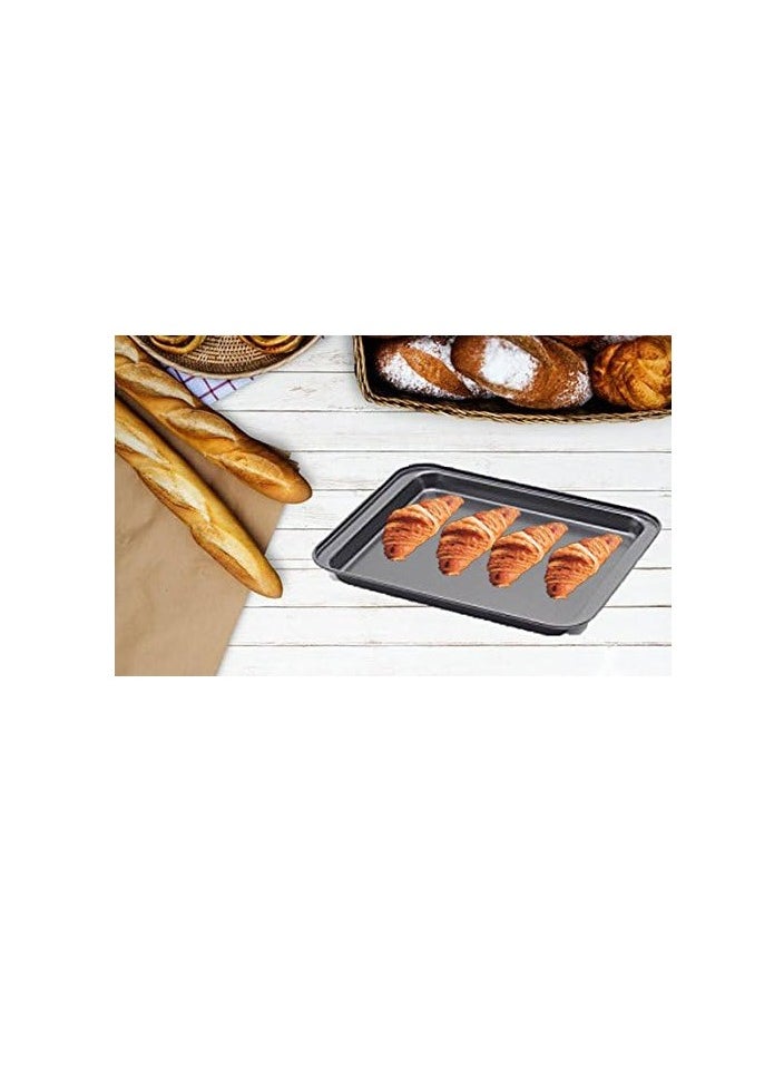 SS&CC Little Small Baking Sheets Nonstick Set of 2 (9.5inch X 7.1inch) 8 Inch Nonstick Baking Toaster Oven Tray Cookie Sheets, 1 or 2 Person Household