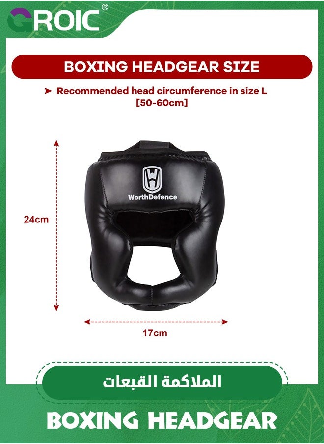 Boxing Headgear, Boxing Helmet & Mouth Guard, Head Gear for MMA Kickboxing Karate Taekwondo Muay Thai Sparring & Training, Martial Arts Helmet, Fighting Sparring Headgear Fits Adults Youth Head Guard