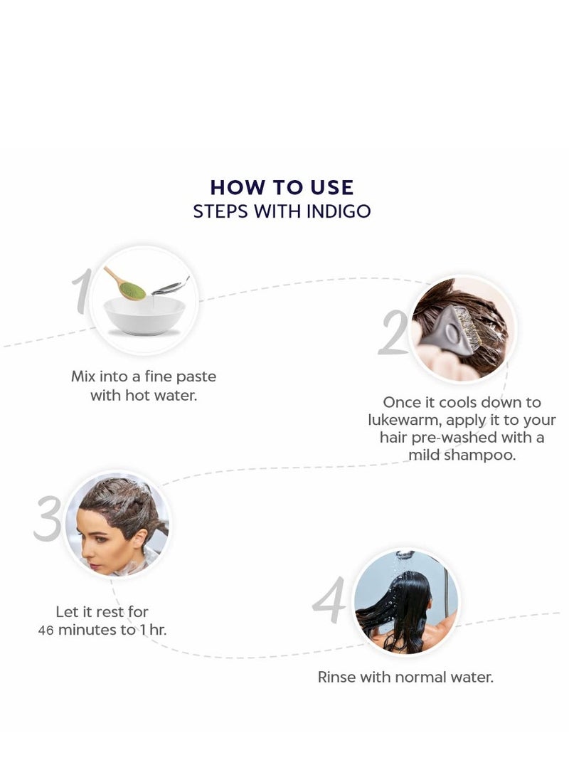 Indus Valley Bio Organic Herbal Indigo Powder | Triple-Sifted Microfine for Natural Hair Coloring | Covers Early Greys & Protects Hair from Damage | 400g