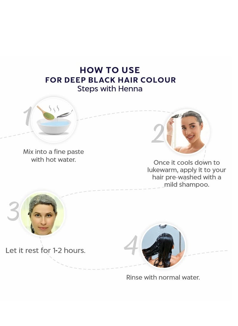 Indus Valley Bio Organic Herbal Indigo Powder | Triple-Sifted Microfine for Natural Hair Coloring | Covers Early Greys & Protects Hair from Damage | 400g