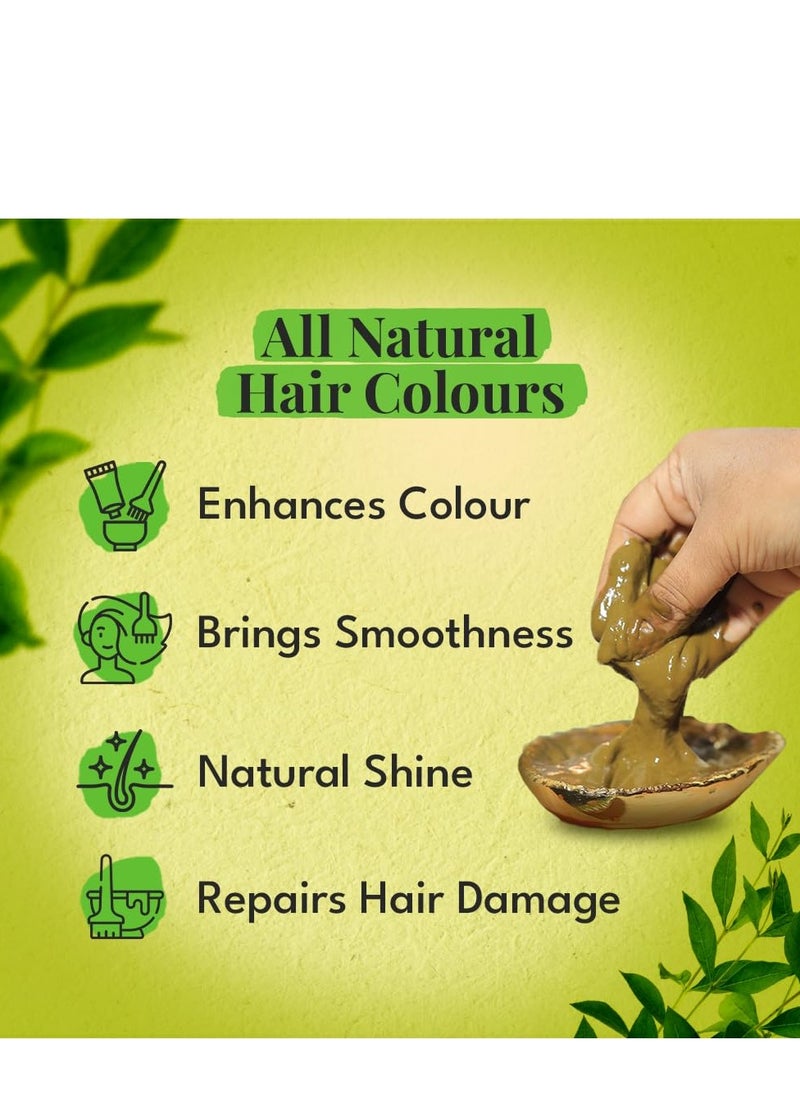 VEDA Natural Colours For Black Hair|Henna Powder, Indigo Powder, Hair Pack)|Long Lasting Natural Hair, 1 Count