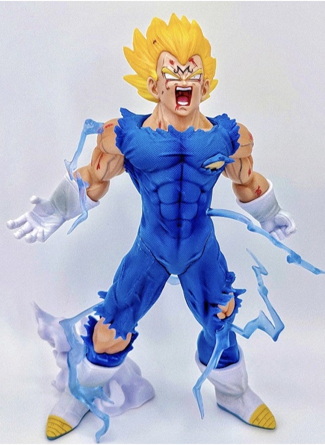 Dragon Ball Spontaneous Detonation Vegeta Action Figure Decorative Resin Sculpture Home Decor Statue, Art Figurine Home Ornament Decoration for Office, Living Room, Bedroom, Book Shelf, TV Cabinet, Desktop