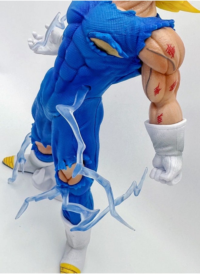 Dragon Ball Spontaneous Detonation Vegeta Action Figure Decorative Resin Sculpture Home Decor Statue, Art Figurine Home Ornament Decoration for Office, Living Room, Bedroom, Book Shelf, TV Cabinet, Desktop