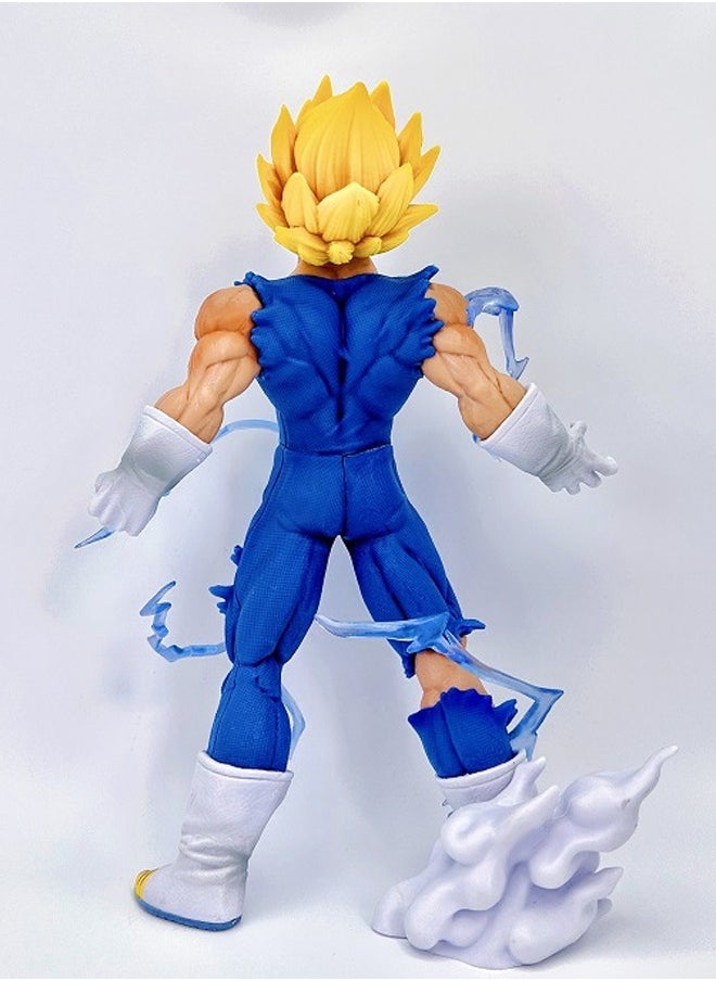 Dragon Ball Spontaneous Detonation Vegeta Action Figure Decorative Resin Sculpture Home Decor Statue, Art Figurine Home Ornament Decoration for Office, Living Room, Bedroom, Book Shelf, TV Cabinet, Desktop