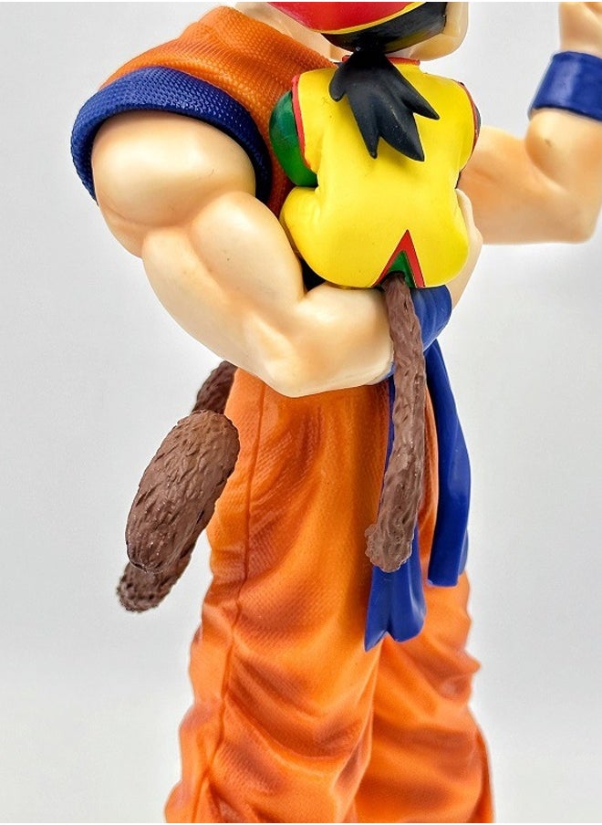 Dragon Ball Father And Son Goku Action Figure Decorative Resin Sculpture Home Decor Statue, Art Figurine Home Ornament Decoration for Office, Living Room, Bedroom, Book Shelf, TV Cabinet, Desktop