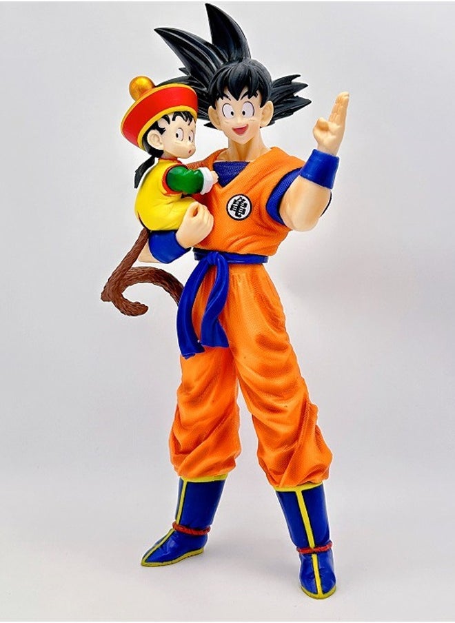 Dragon Ball Father And Son Goku Action Figure Decorative Resin Sculpture Home Decor Statue, Art Figurine Home Ornament Decoration for Office, Living Room, Bedroom, Book Shelf, TV Cabinet, Desktop