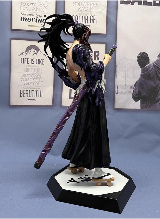 Demon Slayer: Kimetsu no Yaiba Kokushibo Action Figure Decorative Resin Sculpture Home Decor Statue, Art Figurine Home Ornament Decoration for Office, Living Room, Bedroom, Book Shelf, TV Cabinet, Desktop