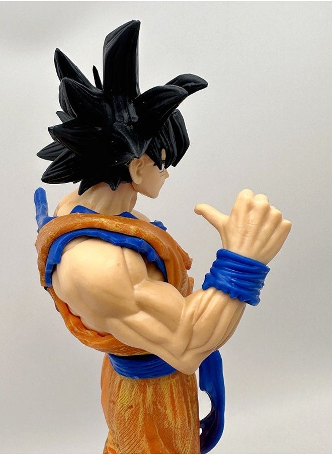 Dragon Ball Black Hair Goku Action Figure Decorative Resin Sculpture Home Decor Statue, Art Figurine Home Ornament Decoration for Office, Living Room, Bedroom, Book Shelf, TV Cabinet, Desktop