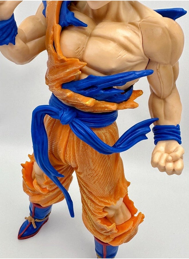 Dragon Ball Black Hair Goku Action Figure Decorative Resin Sculpture Home Decor Statue, Art Figurine Home Ornament Decoration for Office, Living Room, Bedroom, Book Shelf, TV Cabinet, Desktop