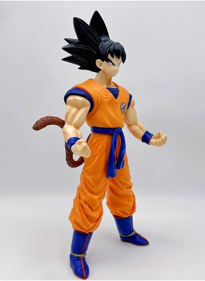 Dragon Ball Stance Goku Action Figure Decorative Resin Sculpture Home Decor Statue, Art Figurine Home Ornament Decoration for Office, Living Room, Bedroom, Book Shelf, TV Cabinet, Desktop