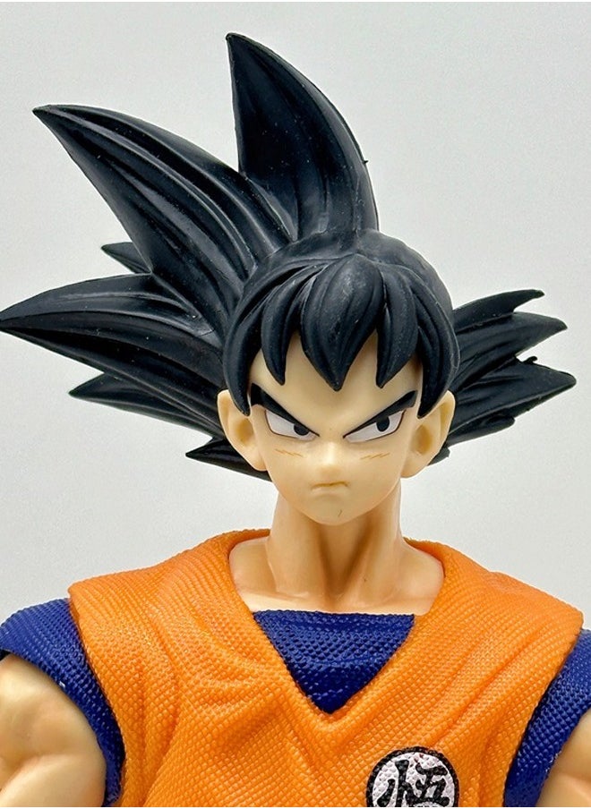 Dragon Ball Stance Goku Action Figure Decorative Resin Sculpture Home Decor Statue, Art Figurine Home Ornament Decoration for Office, Living Room, Bedroom, Book Shelf, TV Cabinet, Desktop