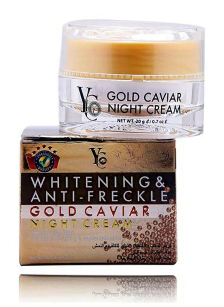 YC Gold Caviar Night Cream - Whitening & Anti-Freckle Solution (20g)