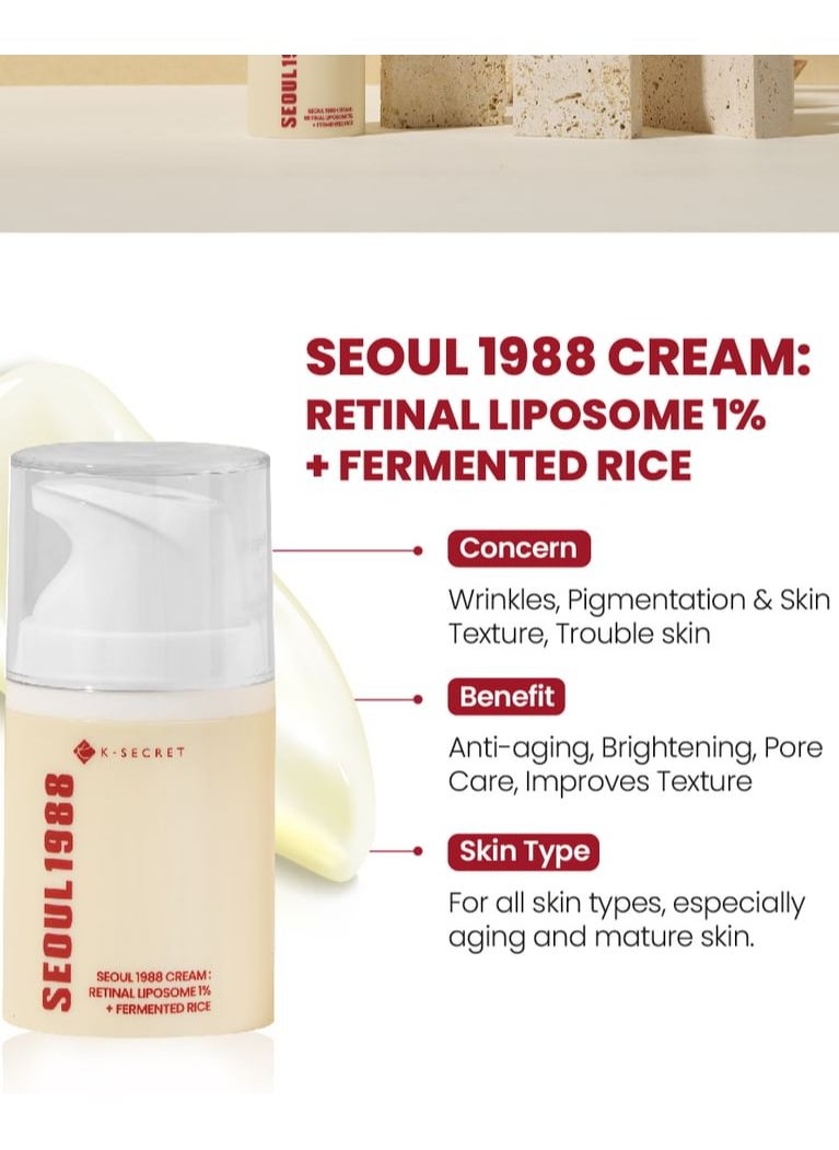 SEOUL 1988 Cream : Retinal Liposome 1% + Fermented Rice 50 ml