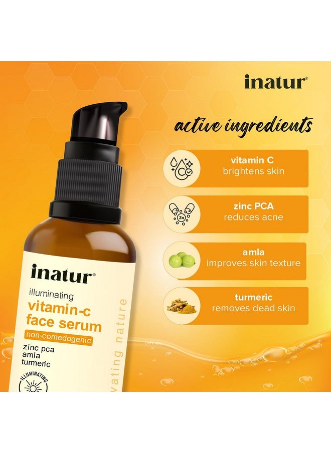 Vitamin-C Face Serum| Skin Brightening, Glowing & Radiant Skin| With Hyaluronic Acid, Amla Extract, Gotukola, Lemon Oil| For All Skin Type| 30Ml