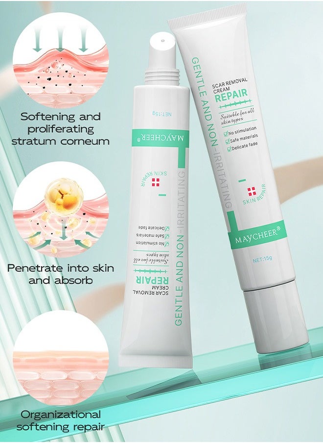 15g Acne Scar Removal Cream for Skin, Scar Treatment Relief Cream, for Surgical Scar on Face Treats Remover Old and New Scars Reduces the Appearance of Scars from