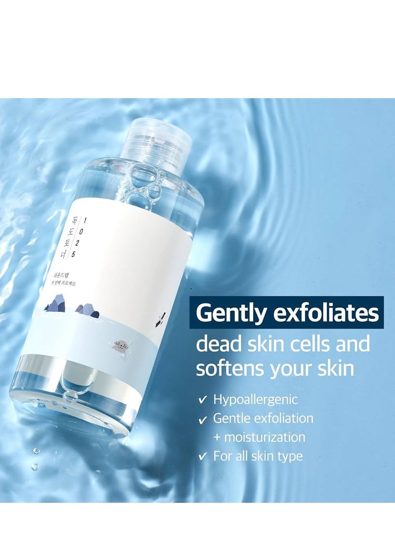 Round Lab 1025 Dokdo Toner 200ml, Exfoliate Dead Skin Cells, Replenish Skin with Long Lasting Hydration