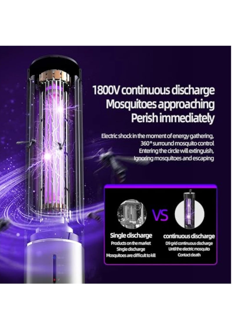 Small Electric Mosquito Killer, Flying Insect Trap, Electric Mosquito Killer, Mosquito Killer With Uv Lamp, 360° Electric Fly Trap, Safe And Non-Toxic, Intelligent Time Control, Tpye C Interface