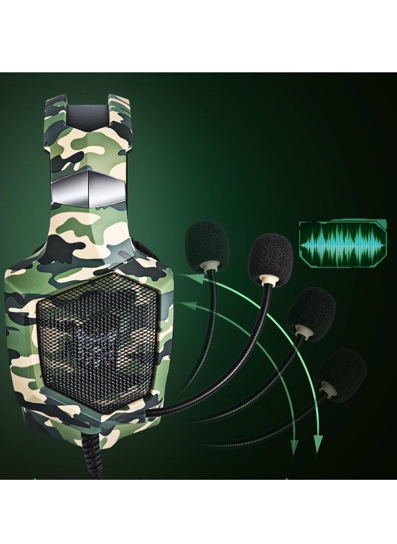 ONIKUMA K8 Wired Stereo Gaming Headphones With Mic LED Lights