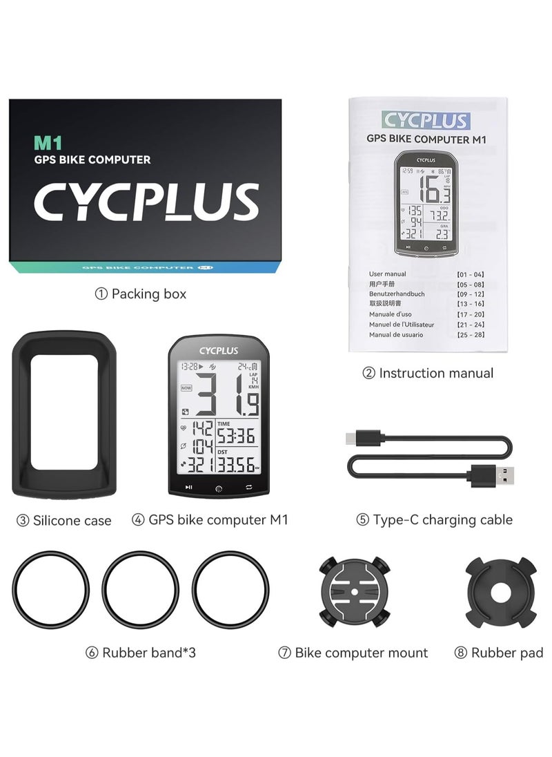 CYCPLUS M1 GPS Bike Computer - Highly Visible Bike Speedometer & Odometer - 2.9