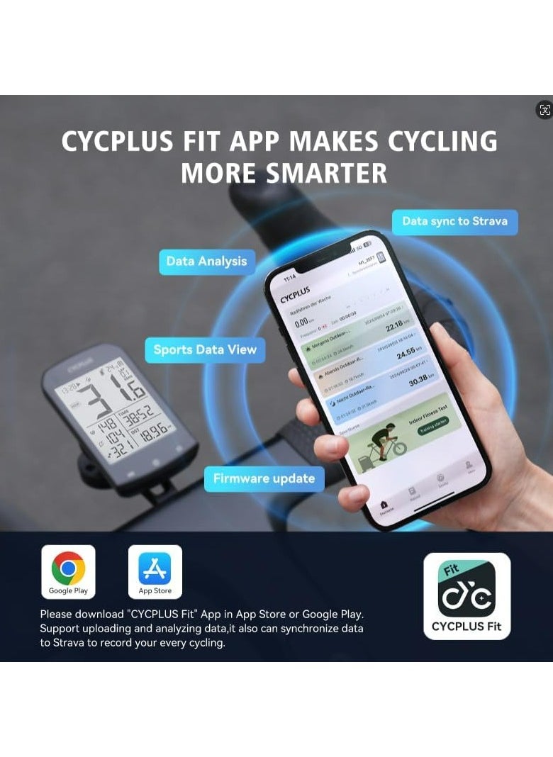 CYCPLUS M1 GPS Bike Computer - Highly Visible Bike Speedometer & Odometer - 2.9