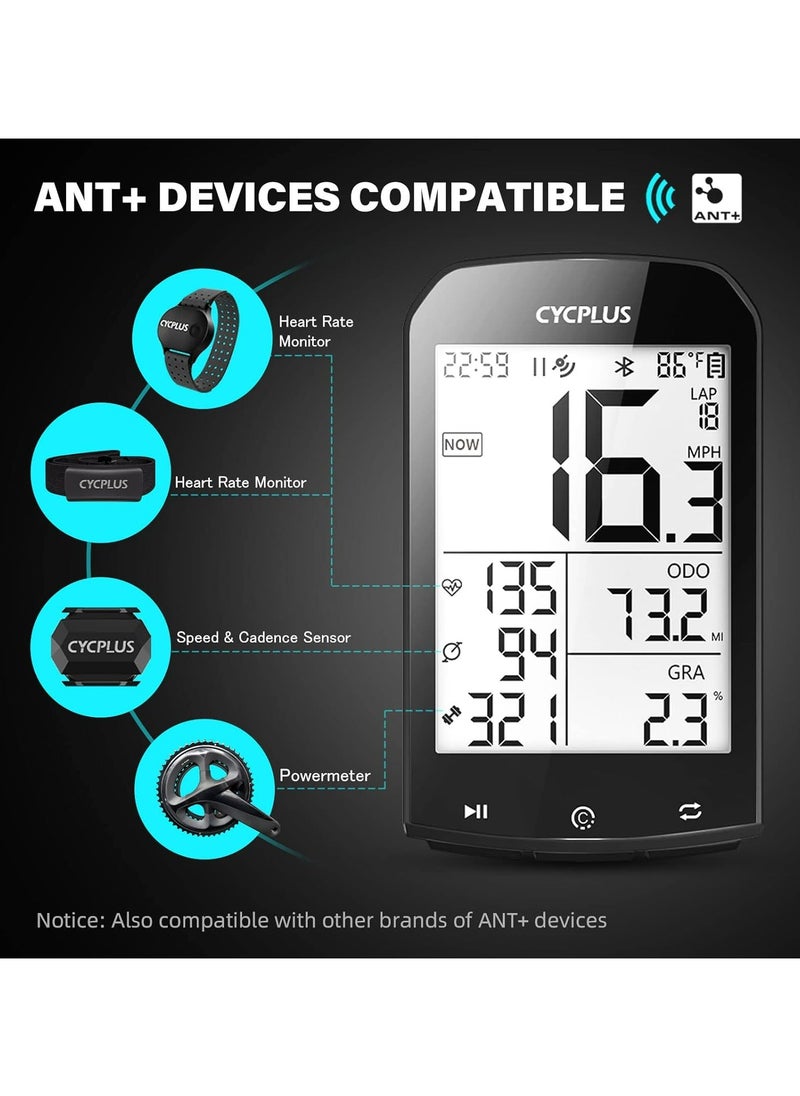 CYCPLUS M1 GPS Bike Computer - Highly Visible Bike Speedometer & Odometer - 2.9