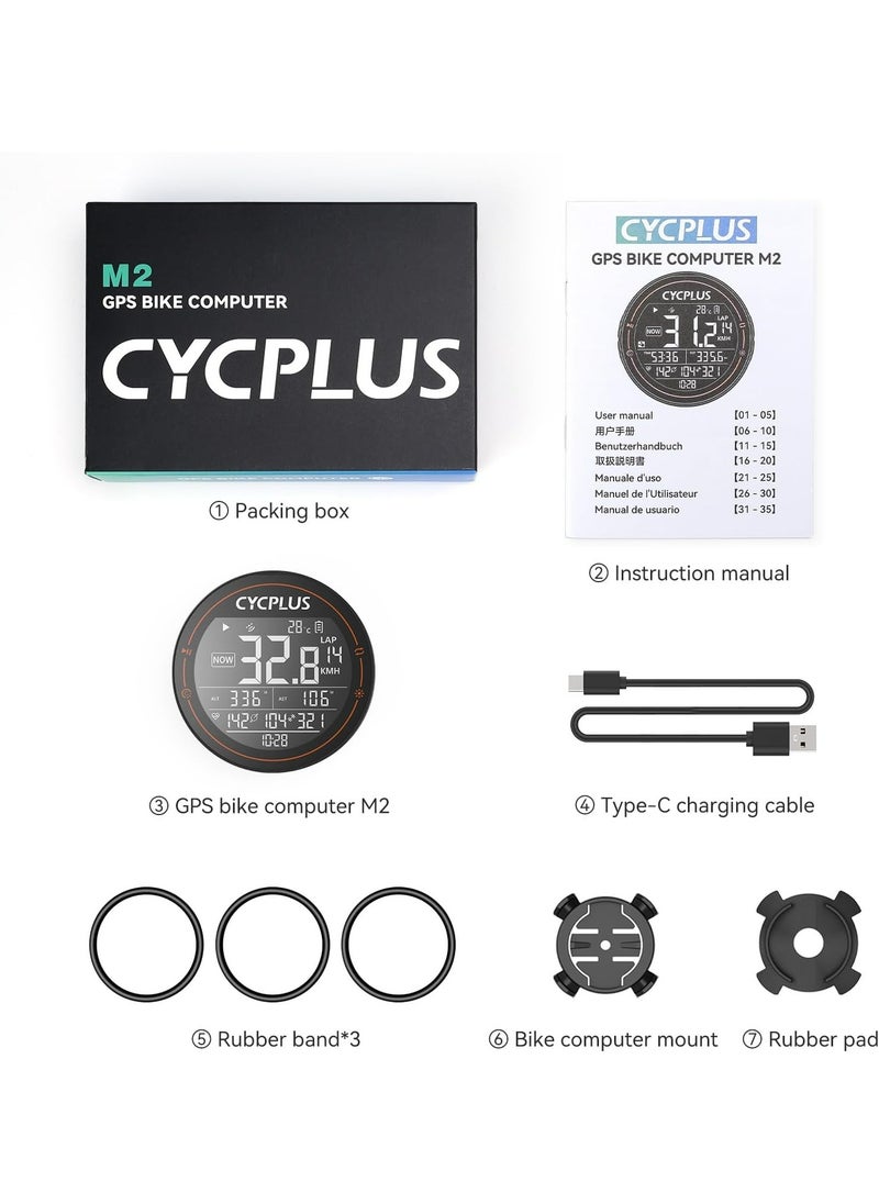 CYCPLUS M2 GPS Bike Computer -  Innovative Bike Speedometer & Odometer  - 2.5