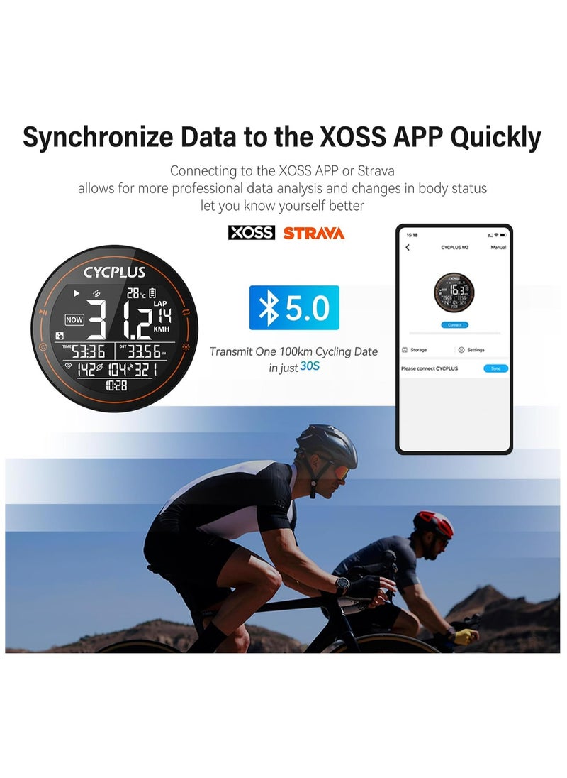 CYCPLUS M2 GPS Bike Computer -  Innovative Bike Speedometer & Odometer  - 2.5