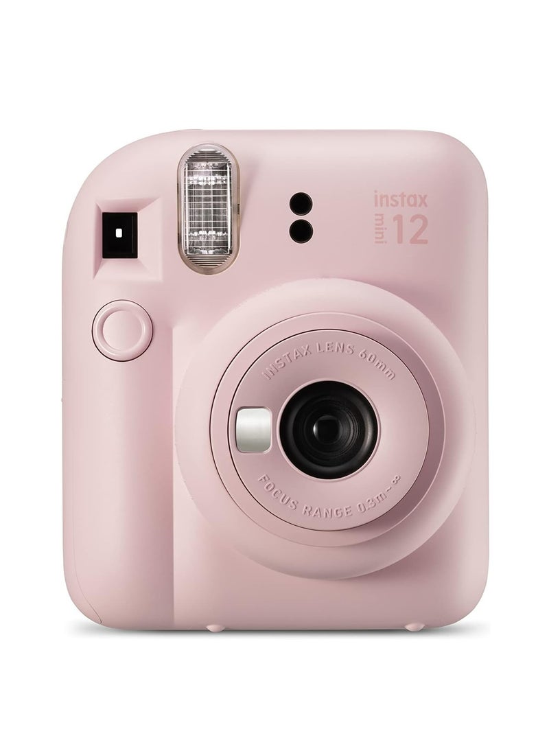 Instax Mini 12 Instant Camera -Blossom Pink  + 10 Sheet Film+ Case+ Album