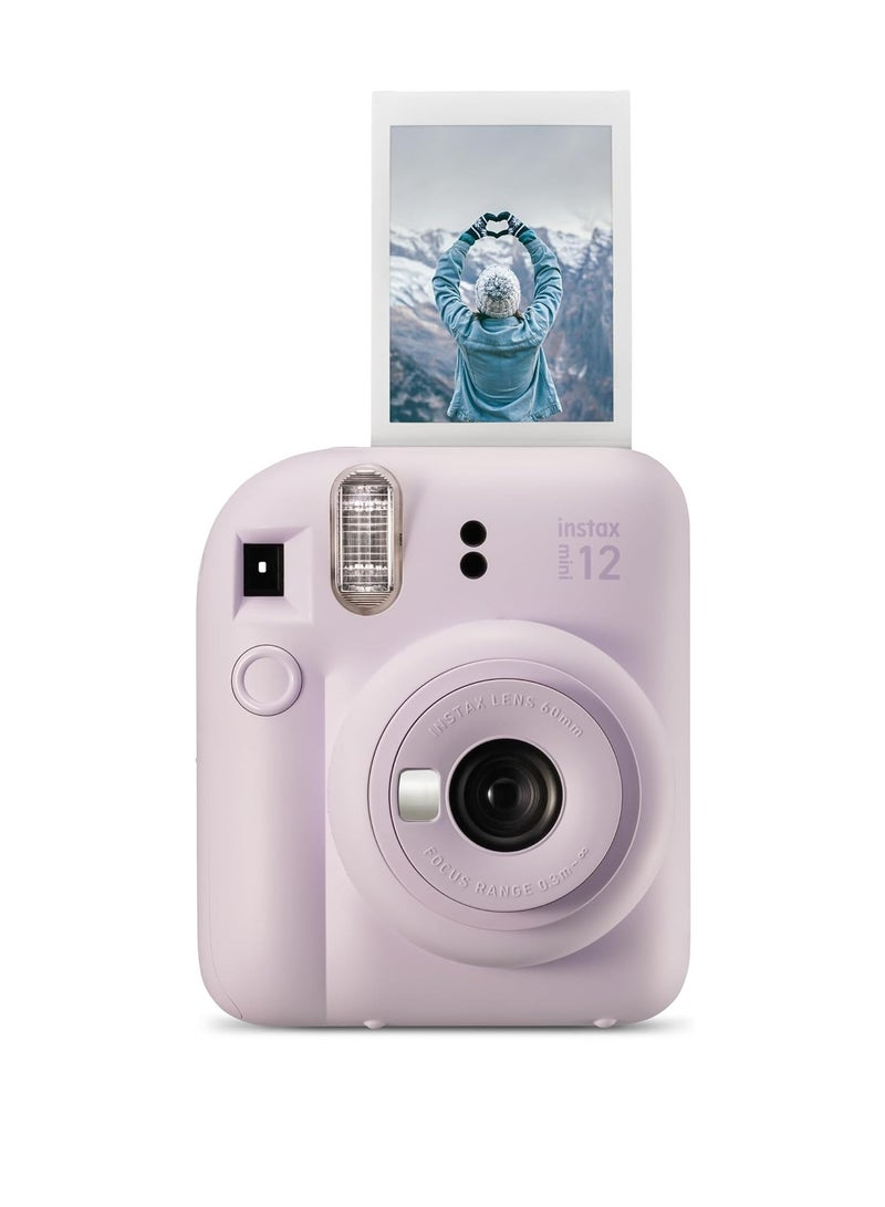 Instax Mini 12 Instant Camera -Blossom Liliac Purple + 10 Sheet Film+ Case+ Album