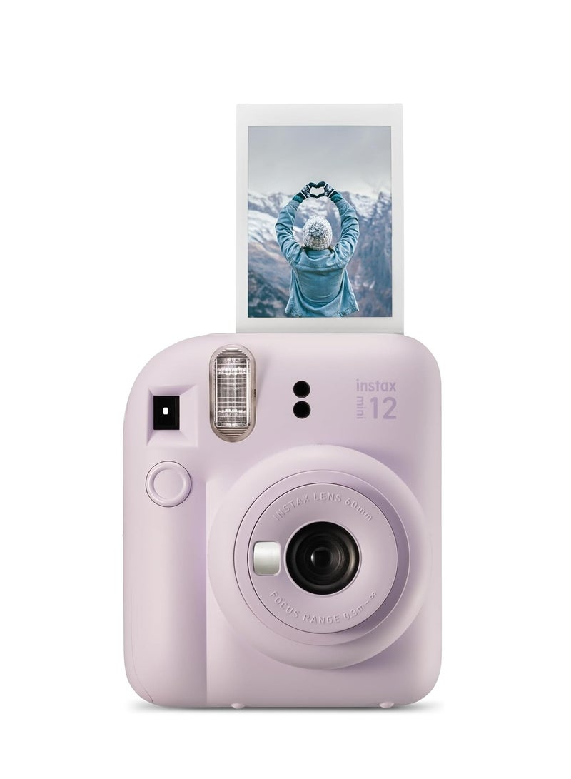 Instax Mini 12 Instant Camera -Blossom Liliac Purple + 20 Sheet Film+ Case+ Album