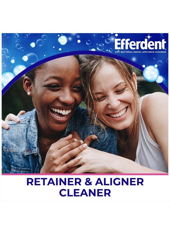 Efferdent Retainer Cleaning Tablets, Denture Cleanser Tablets for Dental Appliances, Complete Clean, 126 Tablets