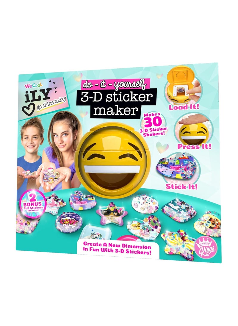 ILY DIY 3D Sticker Maker, Makes 30 Custom Stickers, Fun Creative Gift and Toy