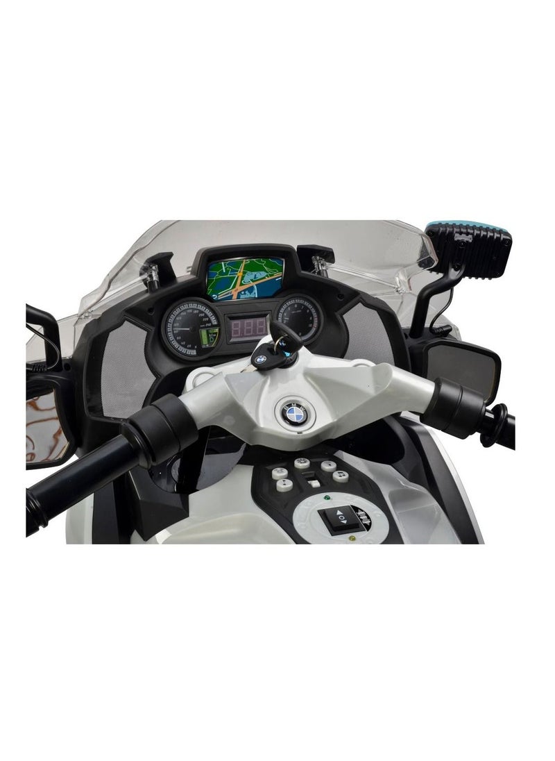 12V Police Motorcycle White