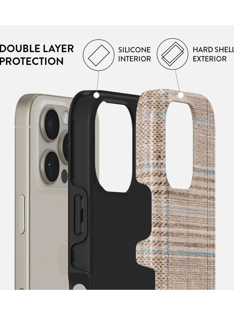 Luxury Styled Fashion iPhone 16  Pro Case Compatible with Double Layer Silicone Protective Case  Cosy Sweater