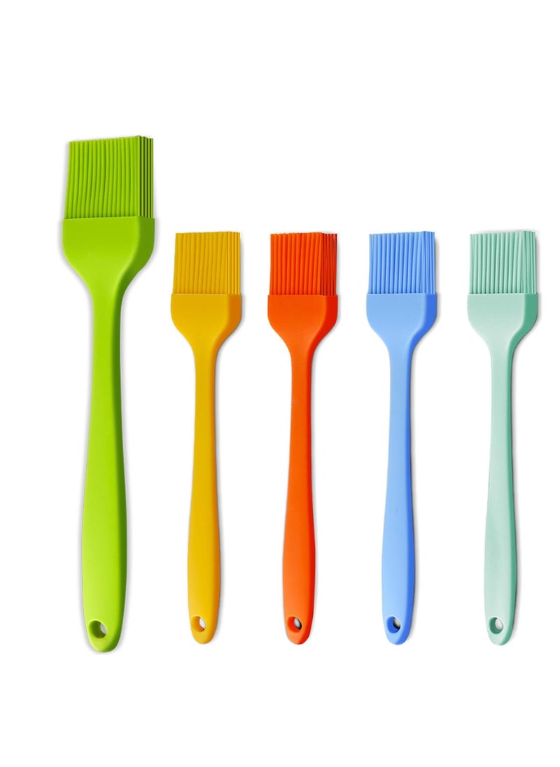 Silicone Basting Pastry Brush - Cooking Brush for Oil Sauce Butter Marinades, Food Brushes for BBQ Grill Kitchen Baking, Baster Brushes Baste Pastries Cakes Meat Desserts, Food Grade, Dishwasher Safe