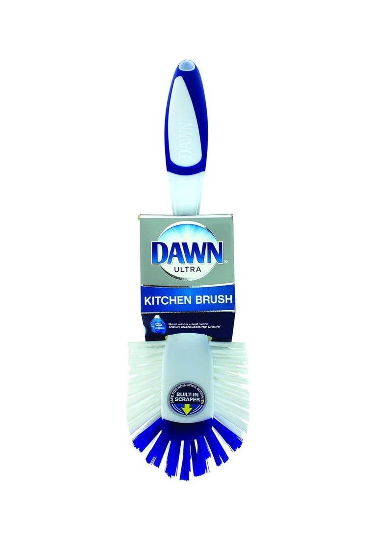 Dawn Radial Head Kitchen Brush, Blue & White