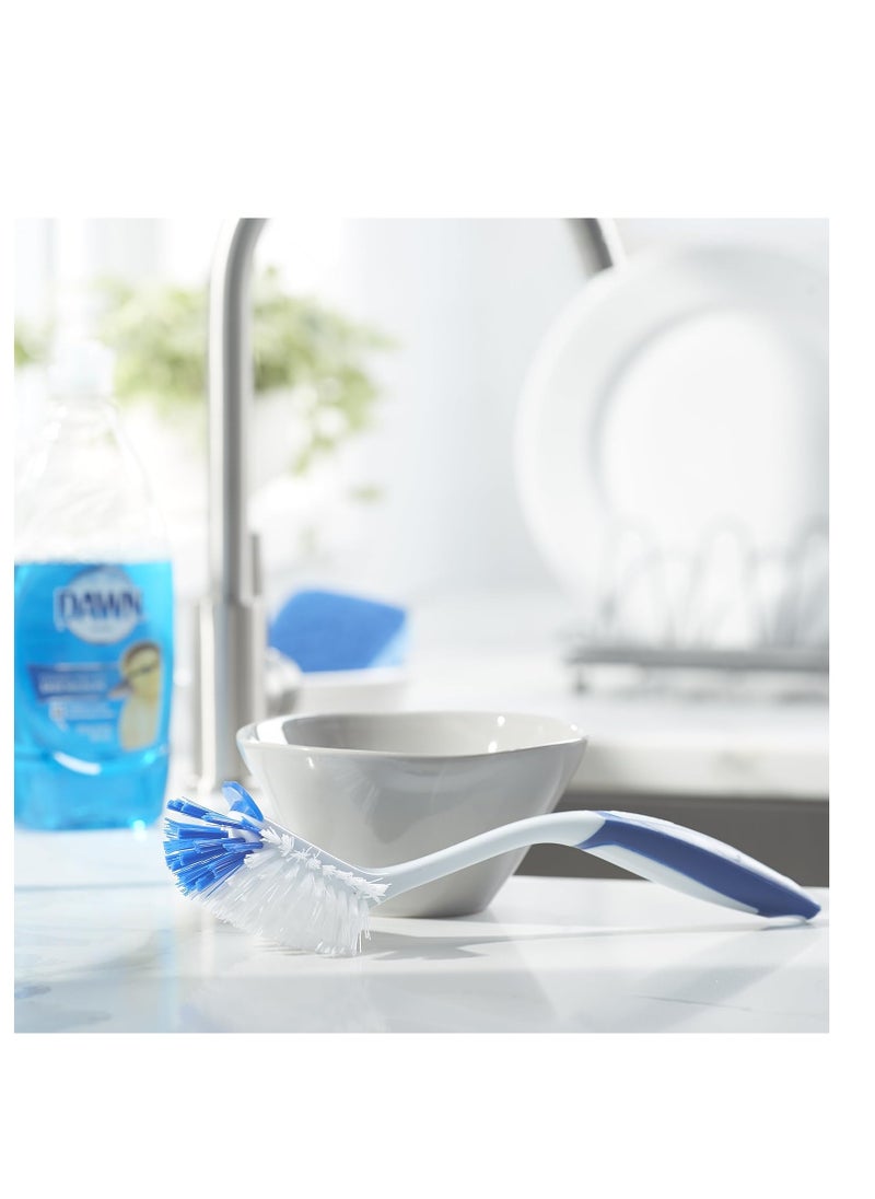 Dawn Radial Head Kitchen Brush, Blue & White
