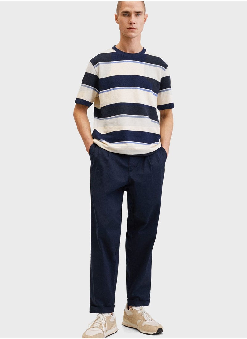 Striped Crew Neck T-Shirt
