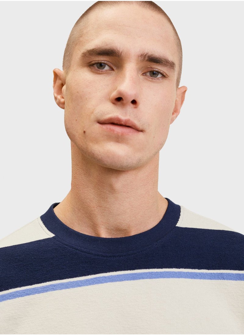 Striped Crew Neck T-Shirt