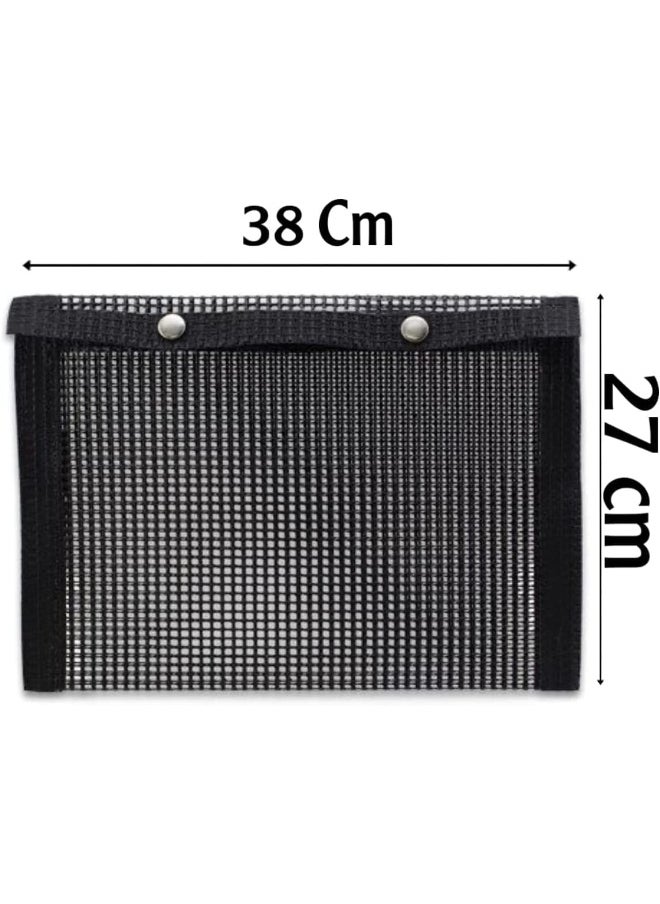 Set of 2 BBQ Mesh Grill Bags Barbecue Bag 40 * 27cm Reusable Grilling Pouches for Charcoal, Gas, Electric Grills for All Event
