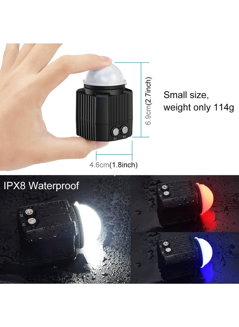 PULUZ 60m Underwater LED Photography Fill Light 7.4V/1100mAh Diving Light for GoPro Hero11 Black / HERO10 Black / HERO9 Black /HERO8 / HERO7 /6 /5 /5 Session /4 Session /4 /3+ /3 /2 /1, Insta360 ONE R, DJI Osmo Action and Other Action Cameras