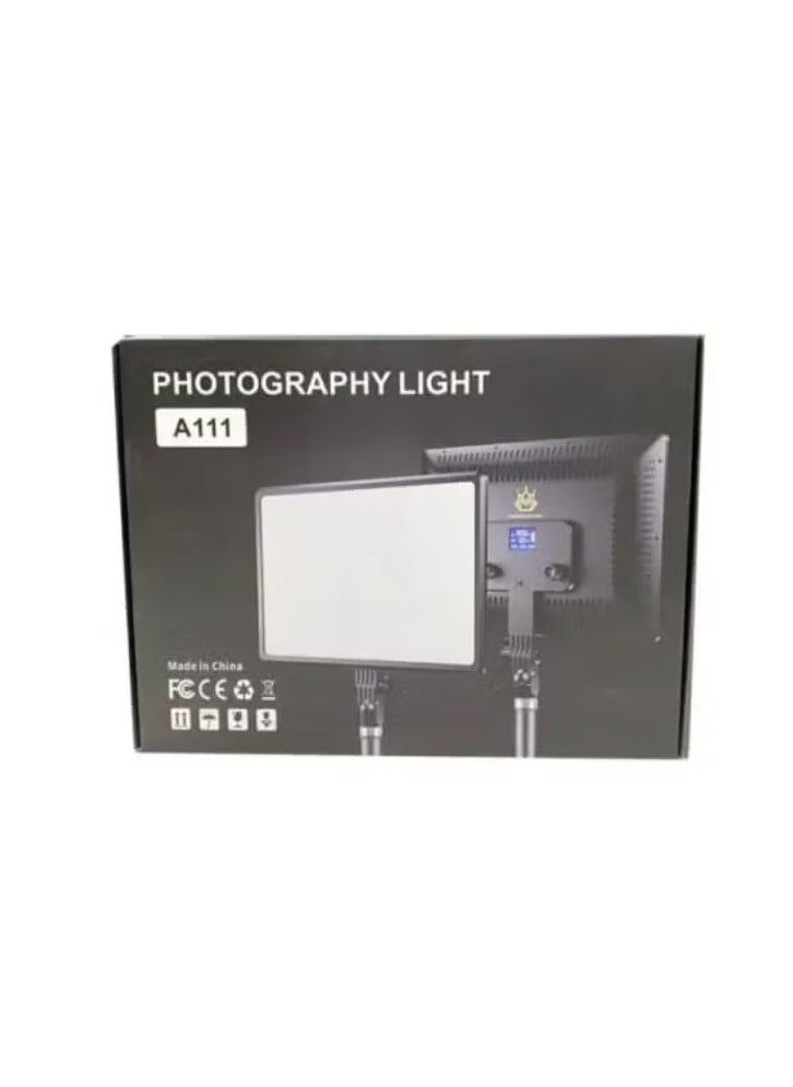 A111 Photography Light with Remote – 3200-6000K Adjustable Brightness – Professional Studio Light with Stand and Wireless Remote Control – Ideal for Portraits, Product Photography, and Video Shooting – Compact, Durable, and Versatile Lighting Solution