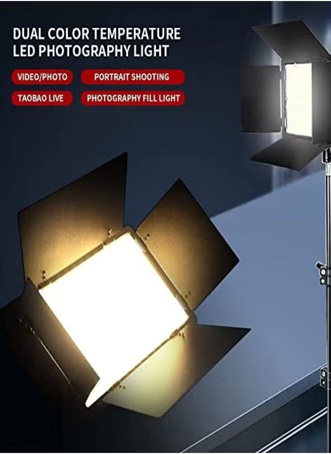 Rechargeable Pro LED 600 Photography Light – Adjustable Brightness & Color Temperature – Perfect for Photo Shoots, Video Making, YouTube Vlogs, TikTok & Instagram Reels, Wedding Photography, and Studio Use – Includes Stand & Camera Light – Portable & Professional Lighting Solution