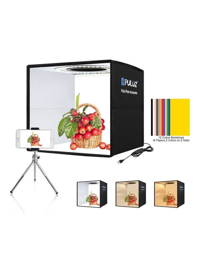 Box Set Portable Folding Photo Lighting Modifier Photography Tent Box with 12 Colours Backdrops (40cm)